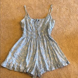 Trixxi Blue Floral Jumpsuit